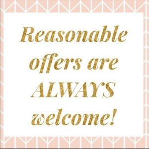 Reasonable offers welcomed